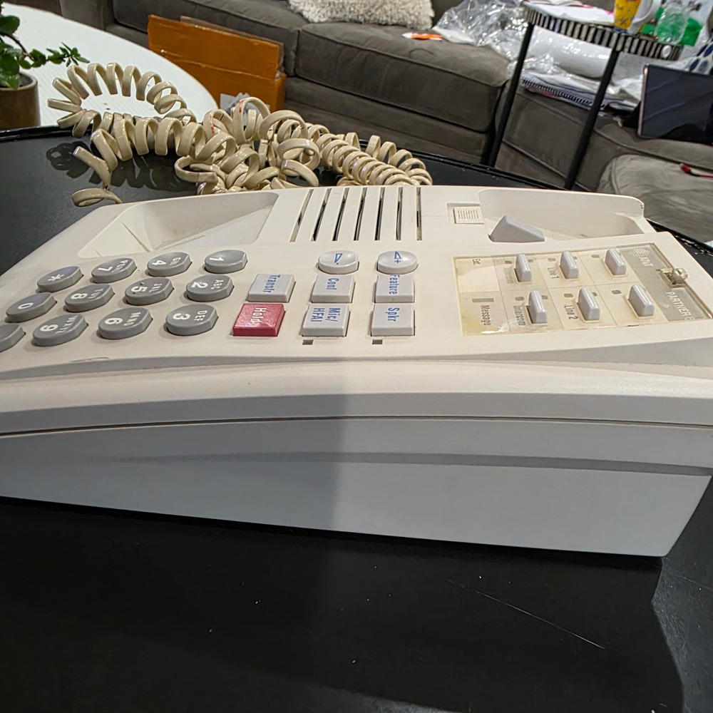 AT&T PBX 6 Telephone Landline 2 Lines Desk Office Phone Coiled Cord NO Handset